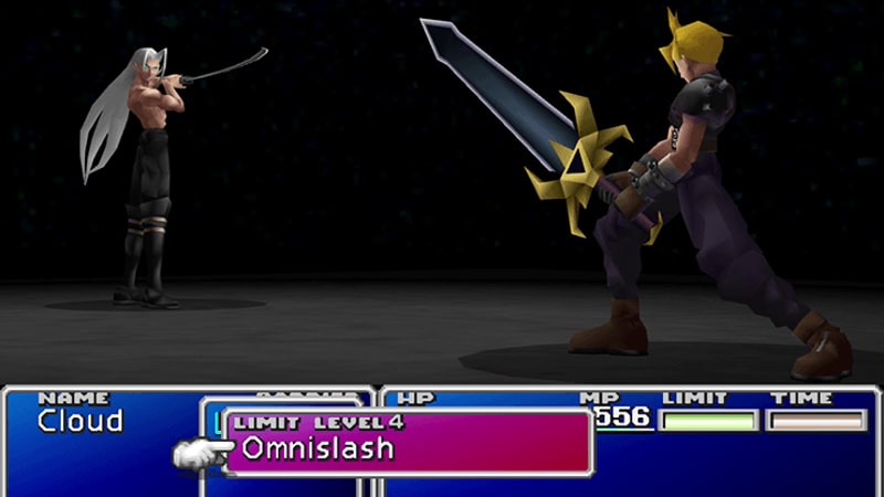 Affrontement final de Cloud et Sephiroth – Omnislash entrant