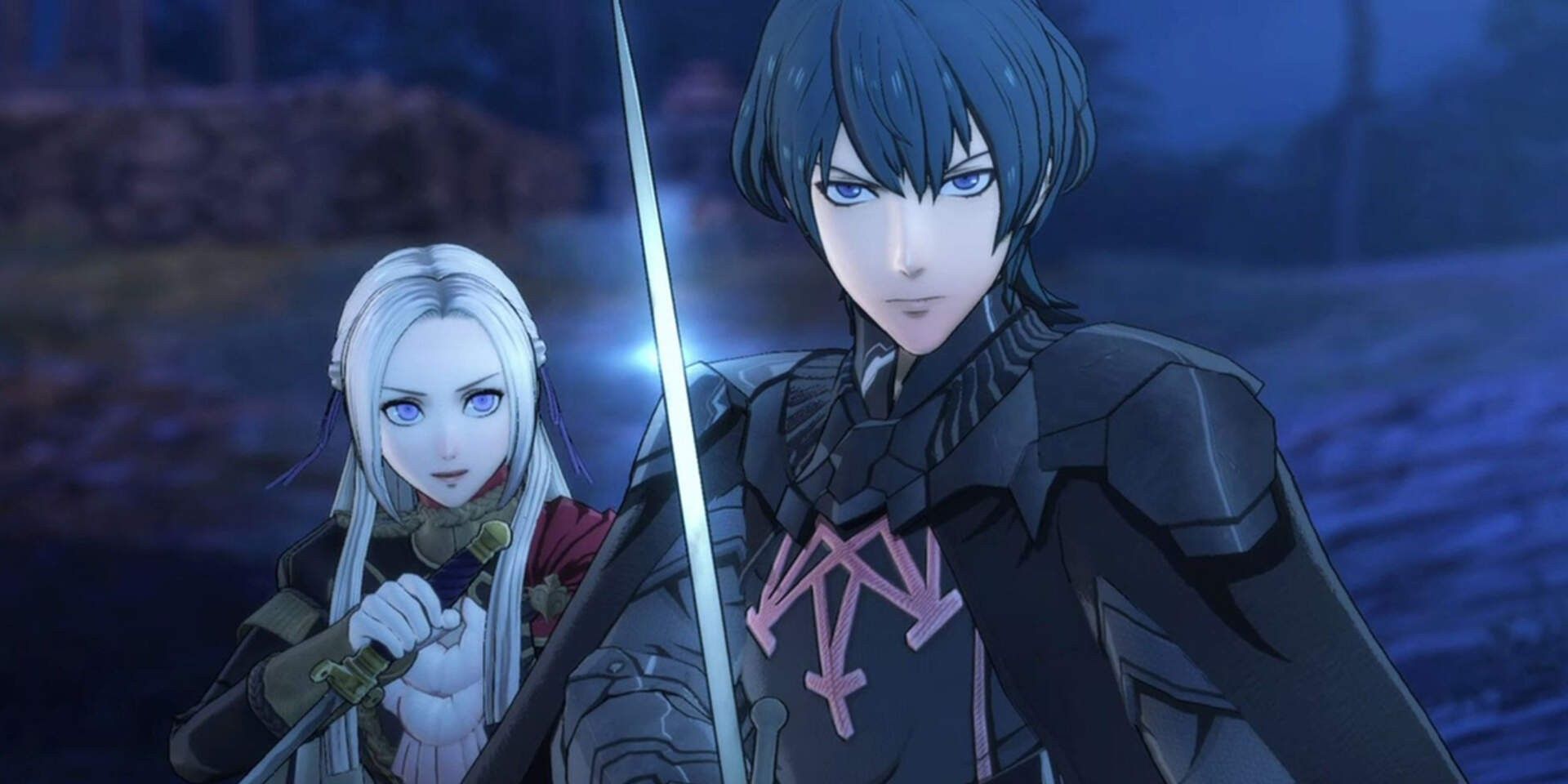 Fire Emblem Three Houses Byleth protégeant Eddlegard