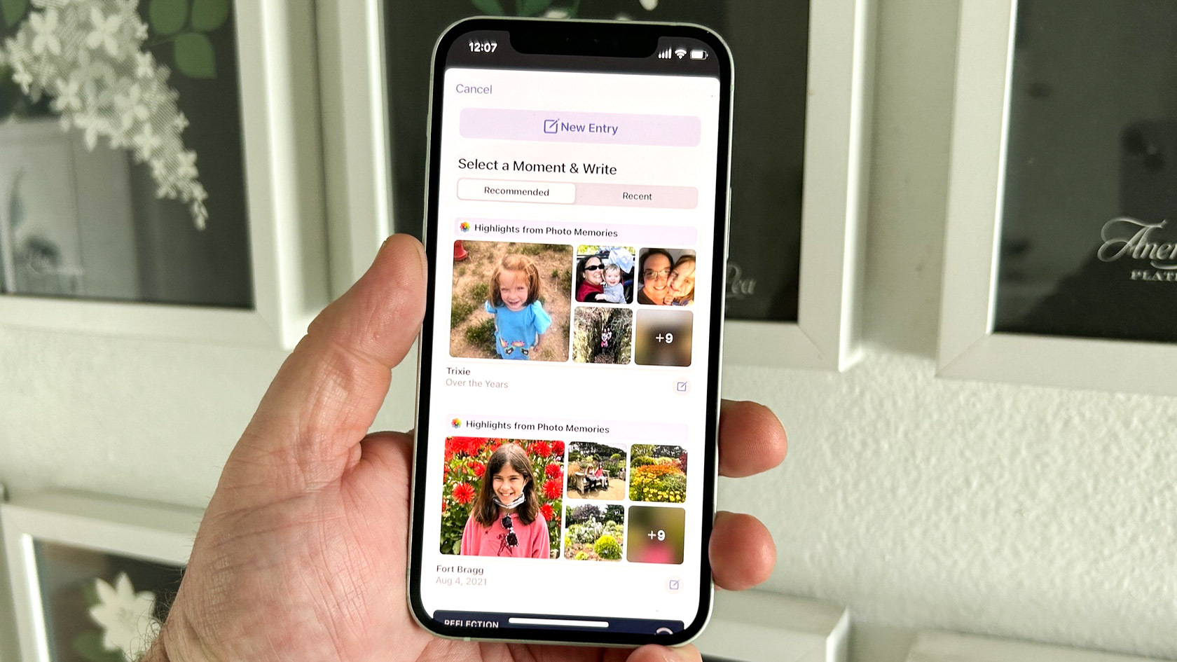 Collections de photos suggérées par l'application iOS 17 Journal