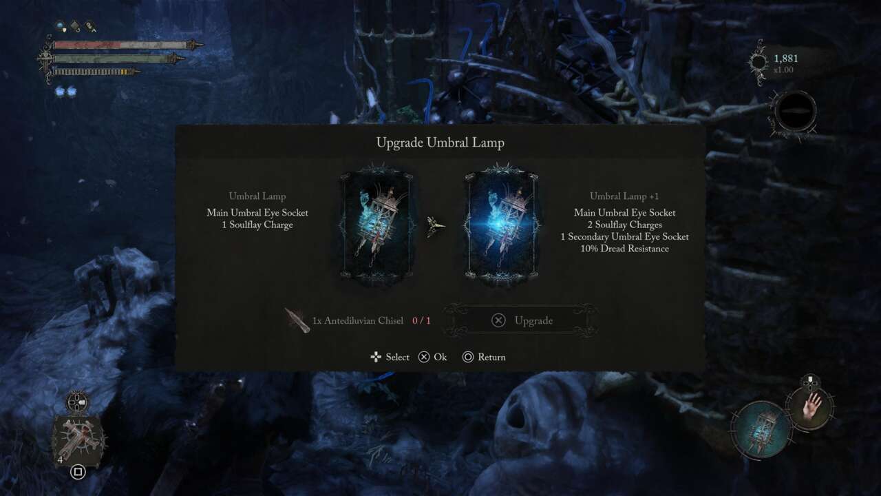 Améliorations de la lampe Lords Of The Fallen : emplacements des ciseaux antédiluviens
