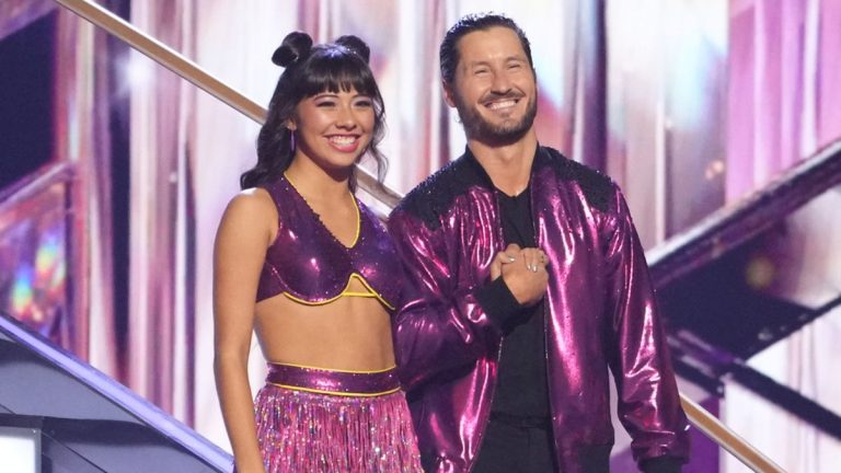 Xochitl Gomez and Val Chmerkovskiy in Dancing with the Stars Season 32 premiere