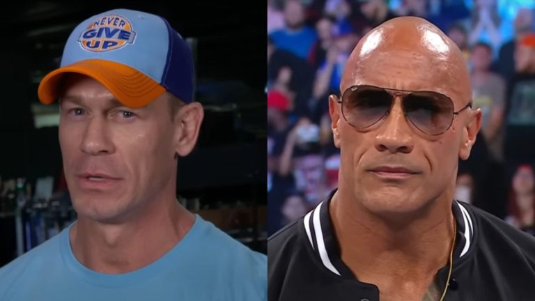 John Cena and Dwayne Johnson in the WWE