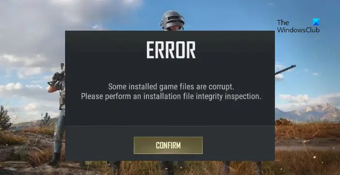 Certains fichiers de jeu installés sont une erreur PUBG corrompue