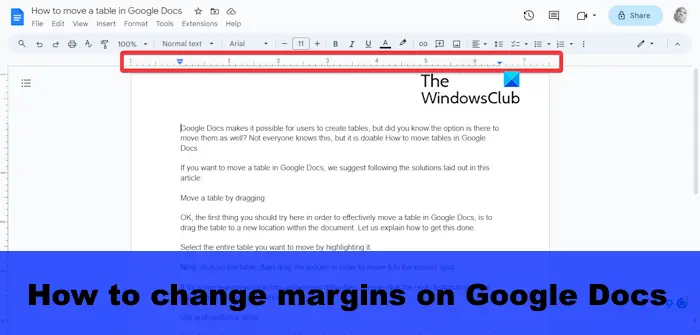 Comment modifier les marges sur Google Docs