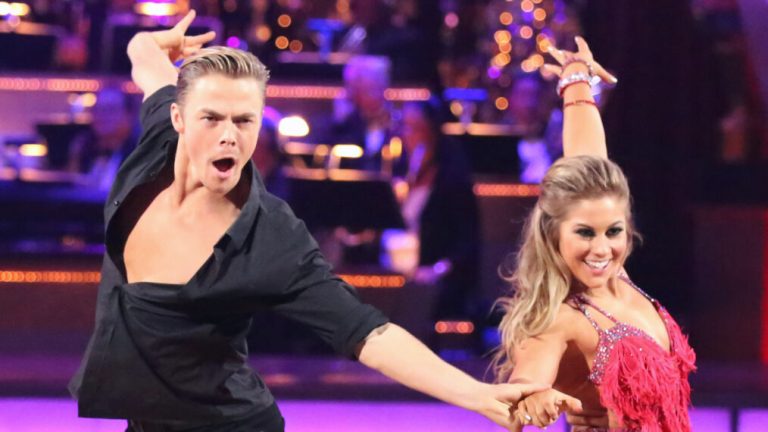 Derek Hough and Shawn Johnson on 