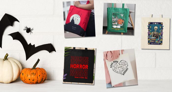 Des sacs fourre-tout d’Halloween pour mettre un sort sur vos livres