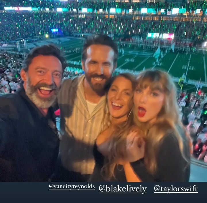 Hugh Jackman, Ryan Reynolds, Blake Lively, Taylor Swift, selfies instagram