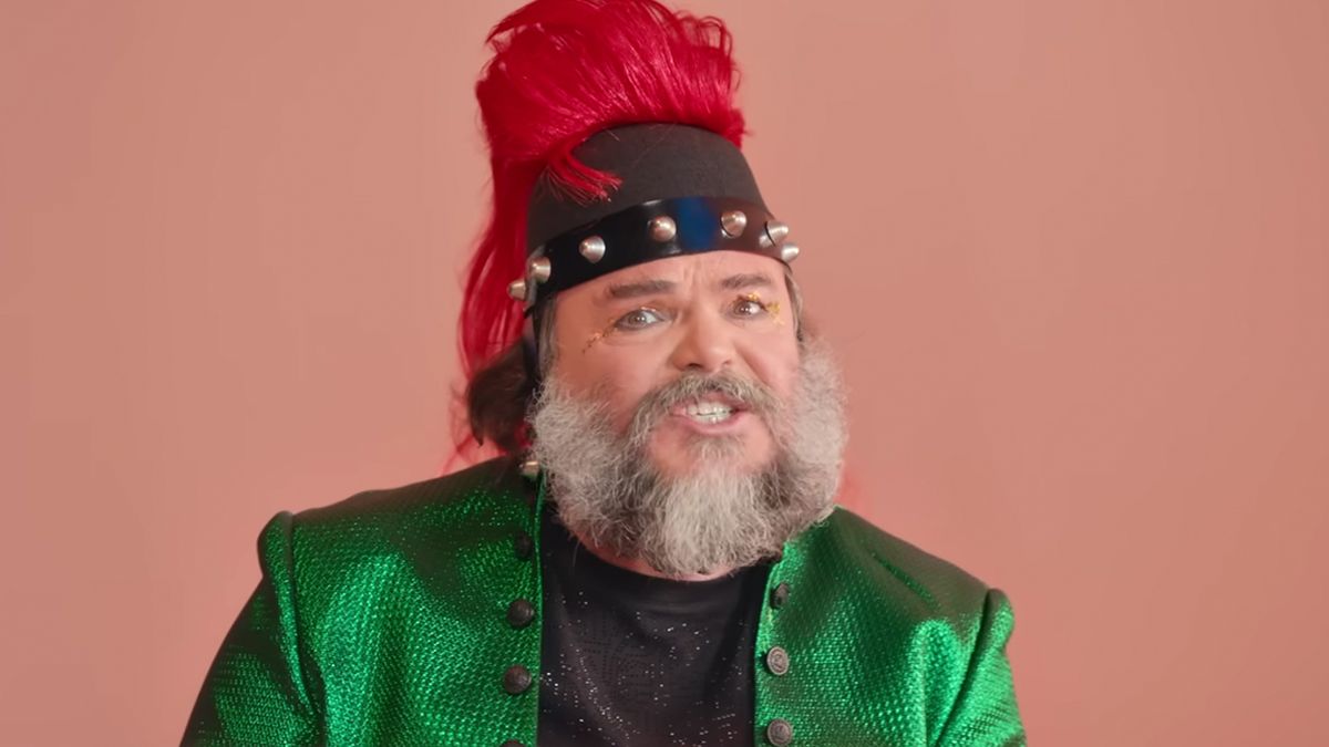 Jack Black performing Peaches in his music video