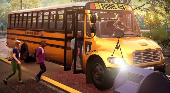 An iconic school bus in Bus Simulator.