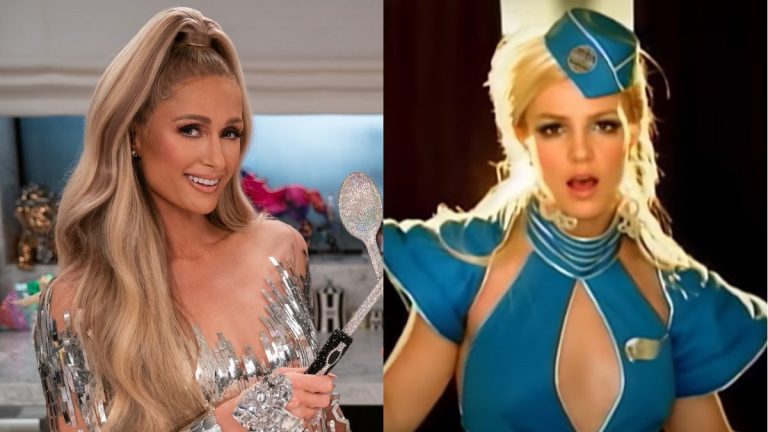 Paris Hilton on Cooking with Paris and Britney Spears in Toxic music video.