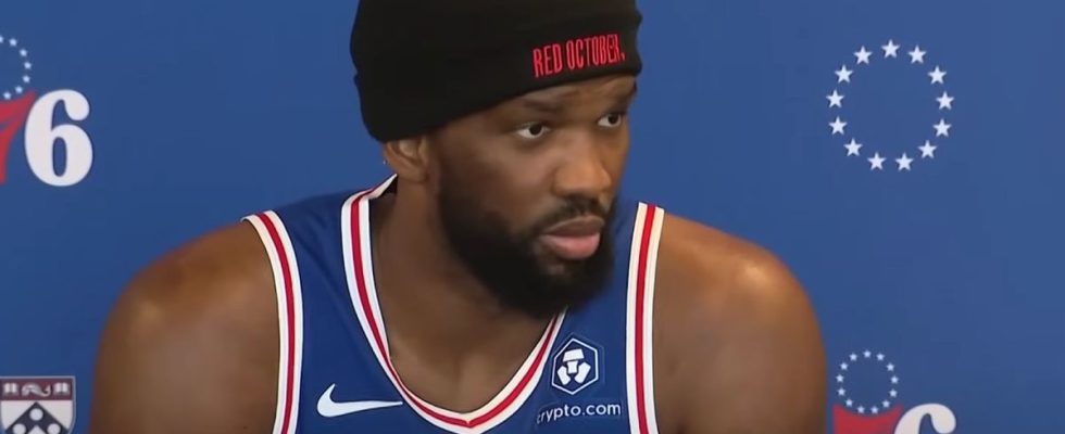 Joel Embiid at the 2023 Media Day