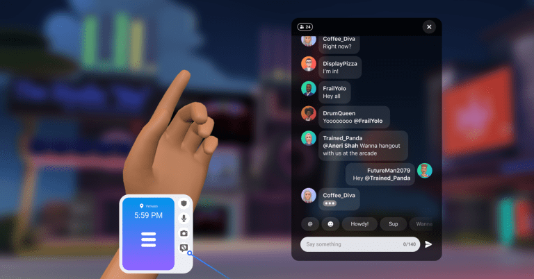 Le chat textuel de Meta pour Horizon Worlds est déployé pour tous les utilisateurs
