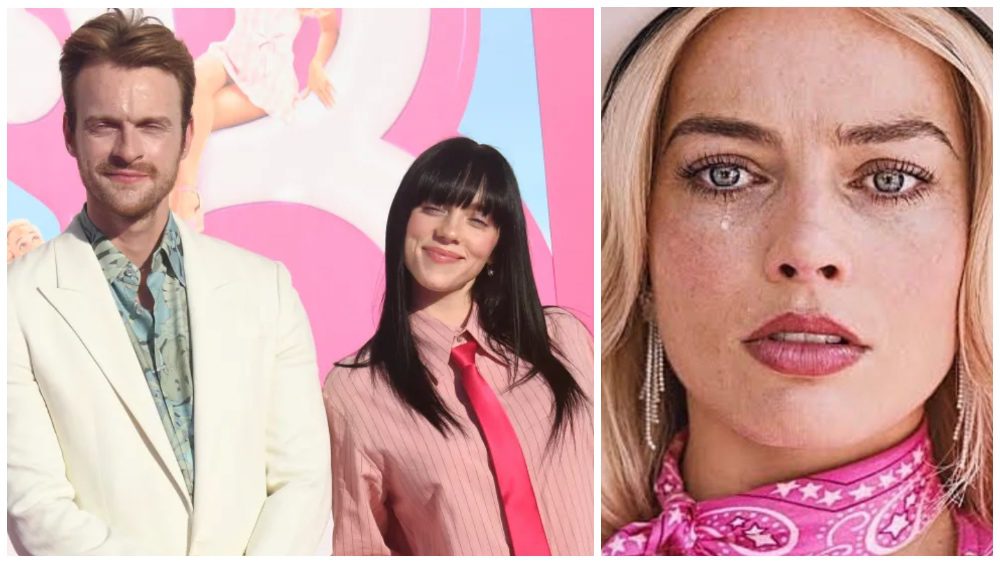 Finneas and Billie Eilish; image from 'Barbie' best original song oscar record of the year grammy awards