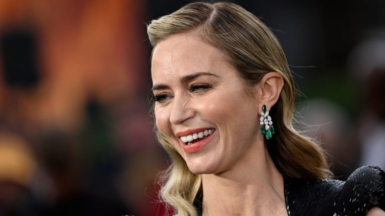 LONDON, ENGLAND - JULY 13: Emily Blunt attends the "Oppenheimer" UK Premiere at Odeon Luxe Leicester Square on July 13, 2023 in London, England. (Photo by Gareth Cattermole/Getty Images)