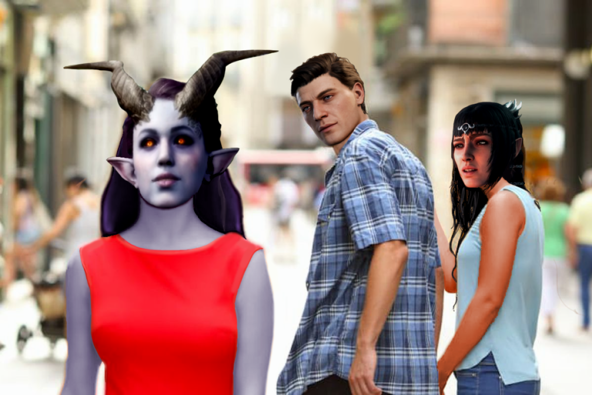 Ce mème Distracted Boyfriend Baldur's Gate 3 est l'un des nombreux.