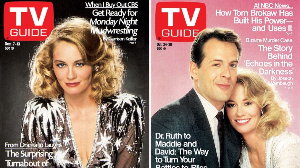 Cybill Shepherd and Bruce Willis TV Guide Magazine covers