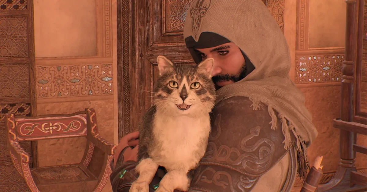 Non, ce n'est pas votre imagination - Assassin's Creed Mirage comprend un chat avec l'emblème de l'Assassin sur le nez
