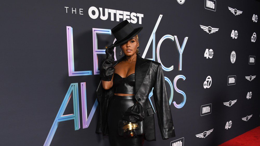 LOS ANGELES, CALIFORNIA - OCTOBER 22: Janelle Monae attends 2022 Outfest Legacy Awards Gala at Paramount Studios on October 22, 2022 in Los Angeles, California. (Photo by Jon Kopaloff/Getty Images)