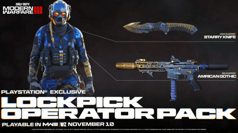 Pack « Lockpick » exclusif pour l’opérateur PlayStation de Modern Warfare 3 disponible en précommande