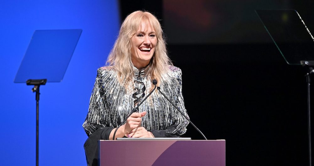 Shawna Trpcic speaks onstage at the 24th Costume Guild Designer Awards held at The Broad Stage on March 9, 2022 in Santa Monica, California. (Photo by Michael Buckner/Variety/Penske Media via Getty Images)