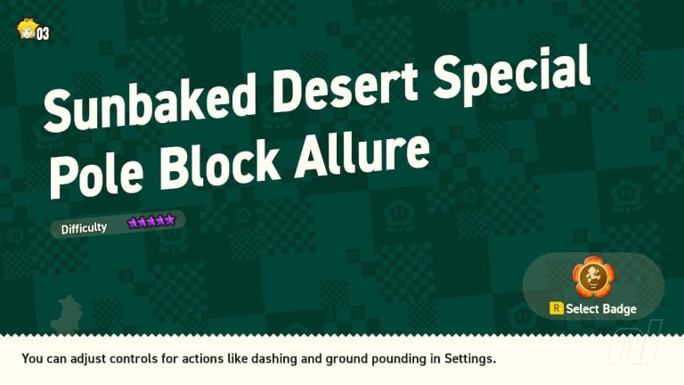 Super Mario Bros. Wonder: Special World - Bloc de pôle spécial Sunbaked Desert Allure
