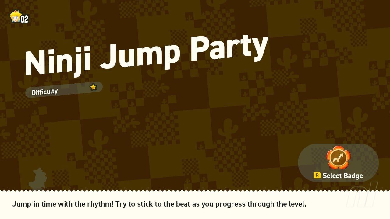 Super Mario Bros. Wonder: World 4 - Ninji Jump Party
