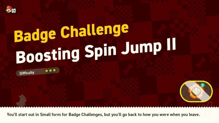 Super Mario Bros. Wonder: World 6 - Défi Badge - Boosting Spin Jump II
