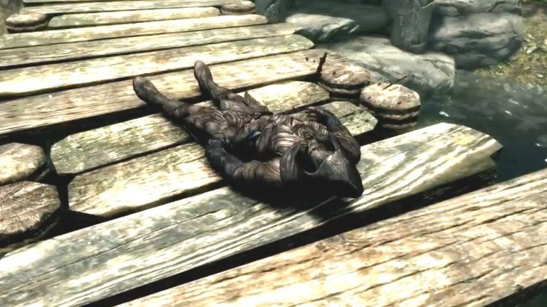 Un joueur de Skyrim dépense 20 000 pièces d’or pour acheter toute la nourriture des royaumes, pour ensuite la manger d’un coup et mourir instantanément de manière explosive.