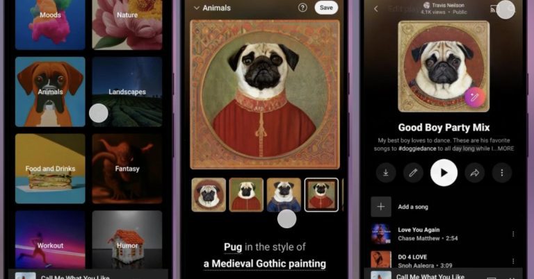 YouTube Music vous permet désormais de créer votre propre illustration de playlist avec l’IA