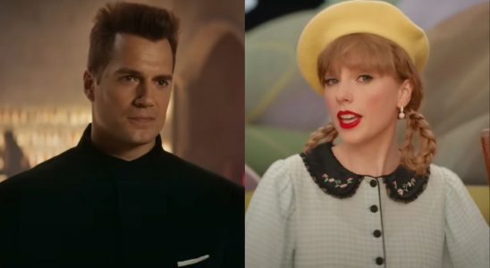 Henry Cavill in Argylle and Taylor Swift in Karma music video