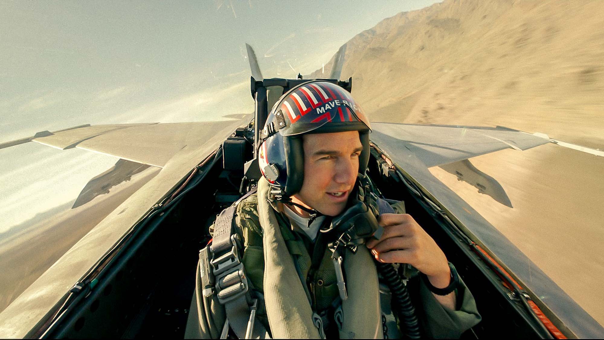 Tom Cruise dans le rôle de Pete 'Maverick' Mitchell dans Top Gun : Maverick