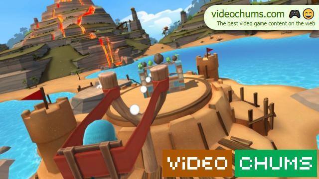 Angry Birds VR : capture d'écran de l'Île des Cochons