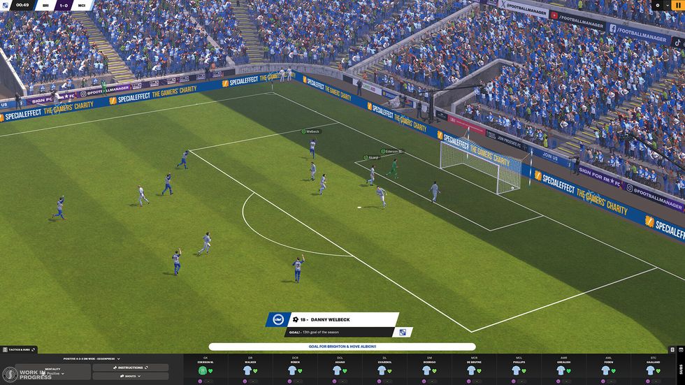 Football Manager 2024, Brighton marque contre Manchester City