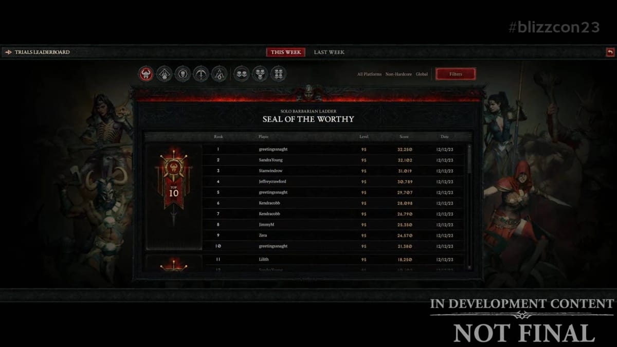 Diablo 4 Saison 3 Un autre classement