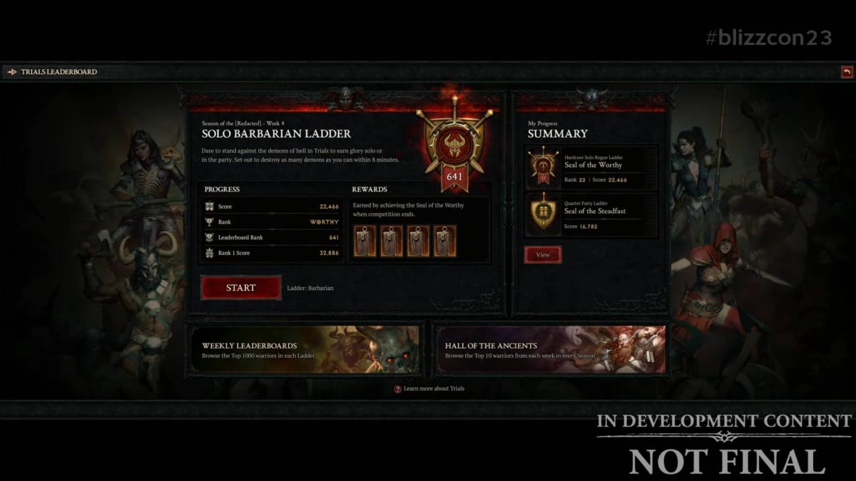 Classement de Diablo 4 Saison 3