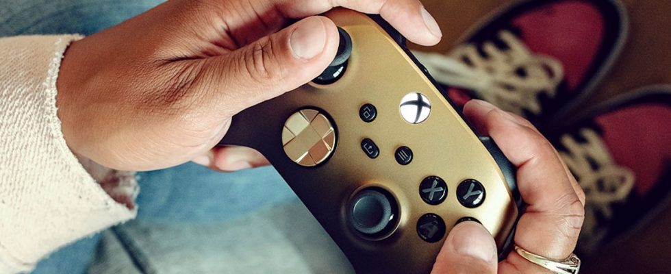 Gold Xbox Series X/S controller.