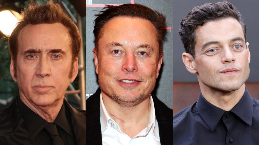 Nicolas Cage, Elon Musk, Rami Malek