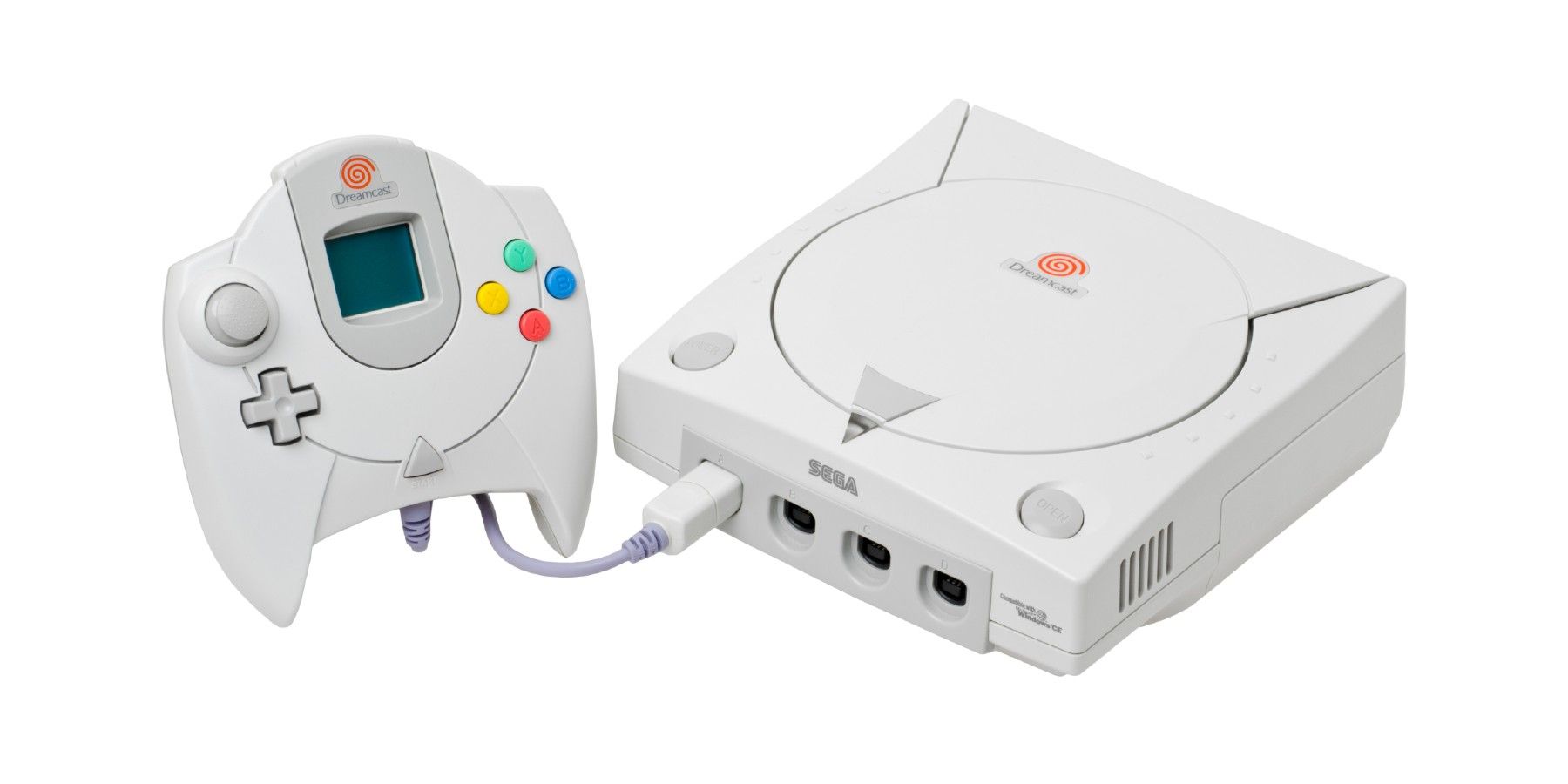 console sega dreamcast fond blanc