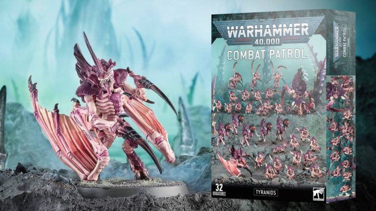 A Winged Prime alongside the Combat Patrol: Tyranids box