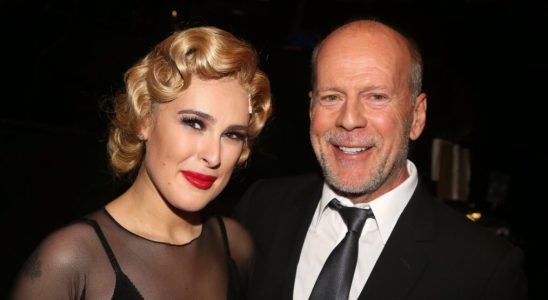 Rumer Willis with her dad Bruce Willis