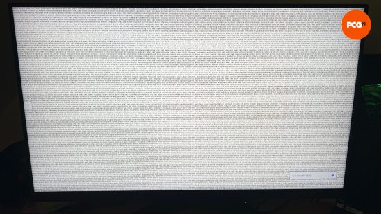 Test de texte du moniteur LG 4K