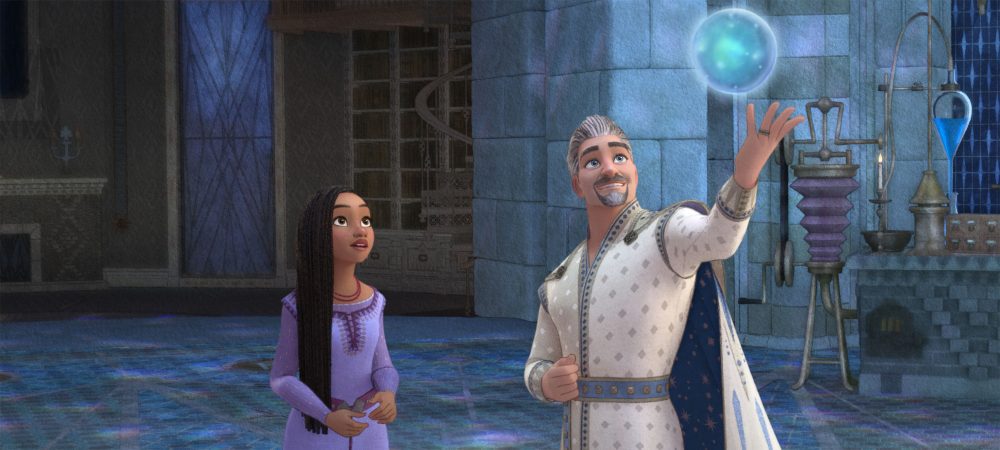 THIS WISH – In Walt Disney Animation Studios’ “Wish,” Asha is invited to see where King Magnfico keeps all of the wishes given to him by those in his kingdom. Featuring the voices of Academy Award®-winning actress Ariana DeBose as Asha and Chris Pine as King Magnifico, the epic animated musical “Wish” hits the big screen on Nov. 22, 2023. © 2023 Disney. All Rights Reserved.