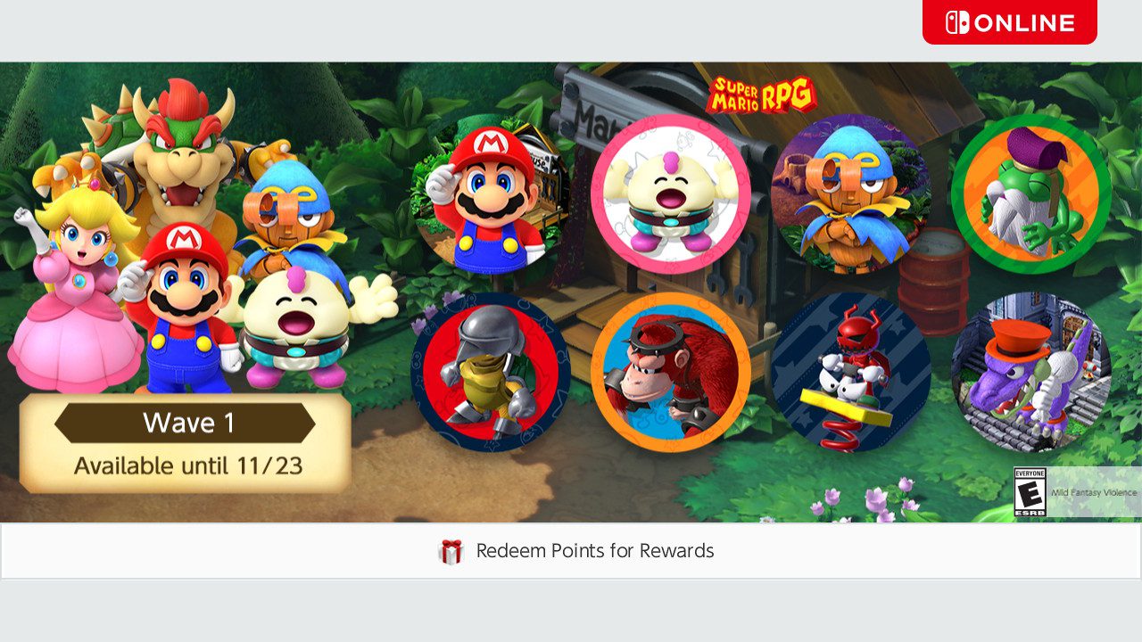 Icônes Super Mario RPG ajoutées à Nintendo Switch Online
