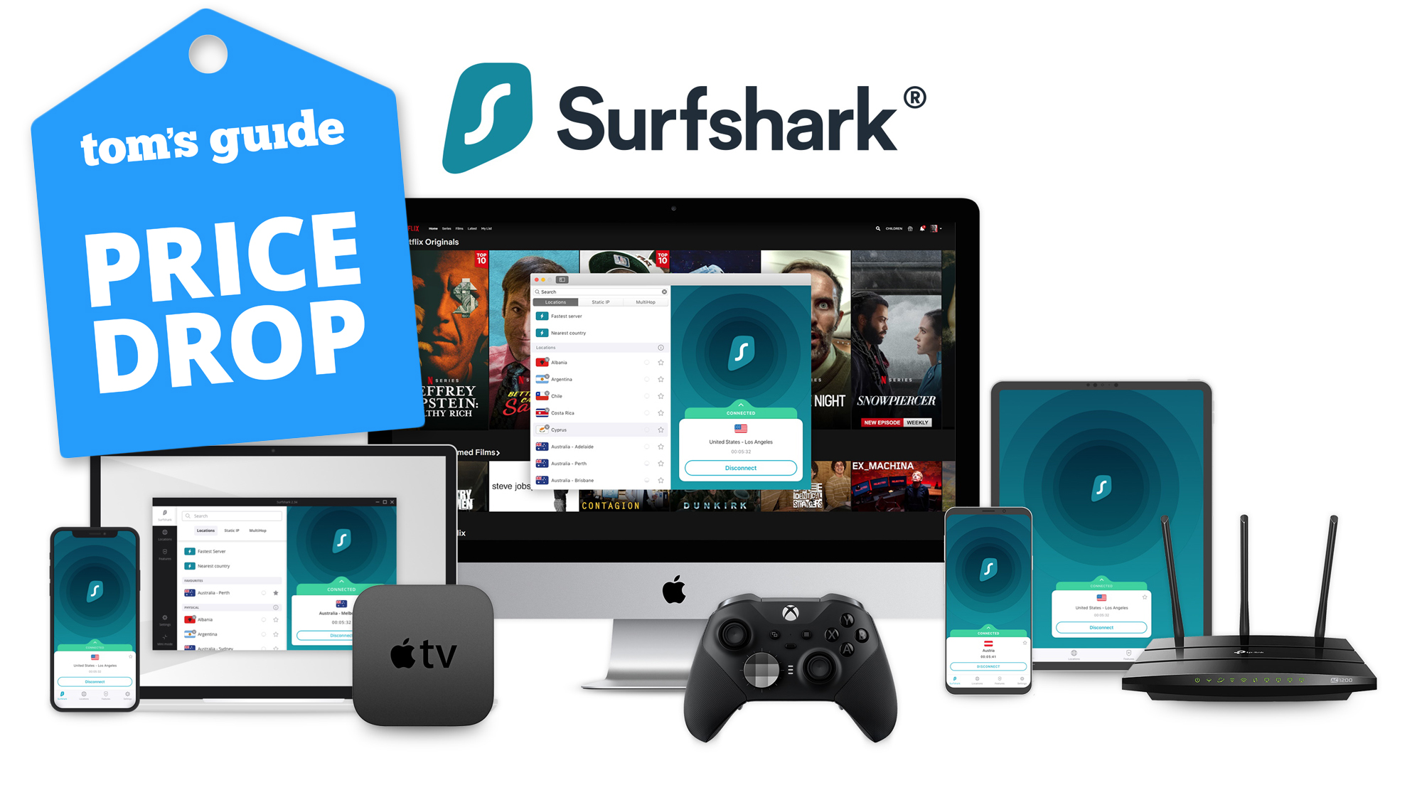 Offre Surfshark VPN sur une variété d'appareils