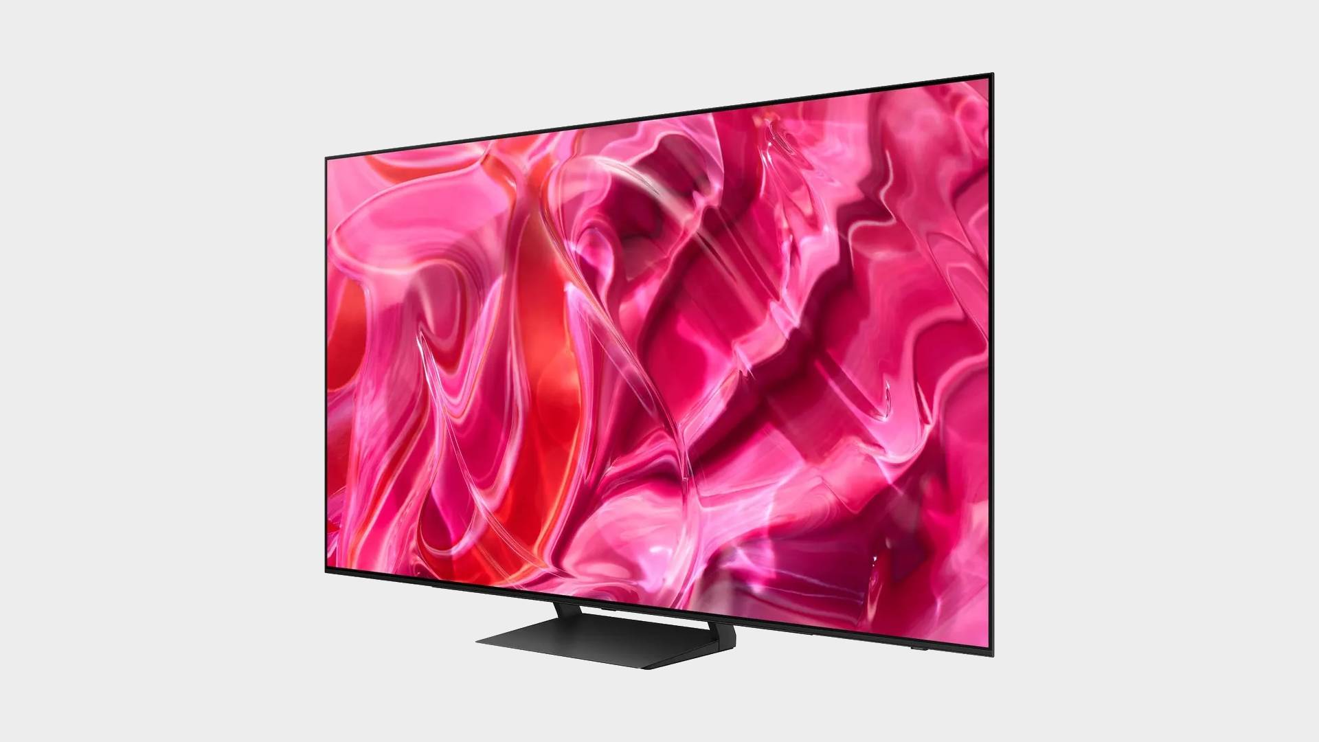 Téléviseur Samsung OLED S90C avec fond gris