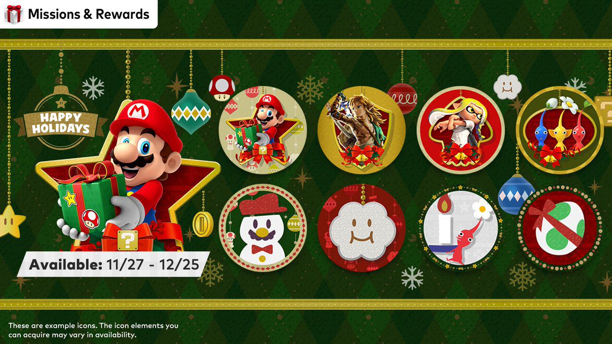 Nintendo Switch Online ajoute des icônes Holiday 2023
