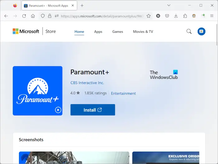 Installer Paramount Plus