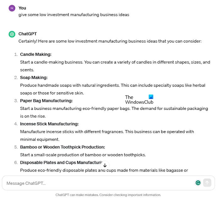 Fabriquer des idées commerciales avec ChatGPT