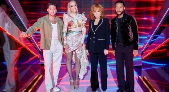 The Voice Season 24 coaches Niall Horan Gwen Stefani John Legend Reba McEntire.