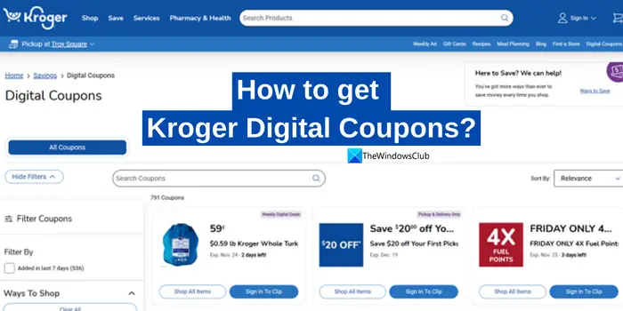 Comment obtenir des coupons numériques Kroger ?